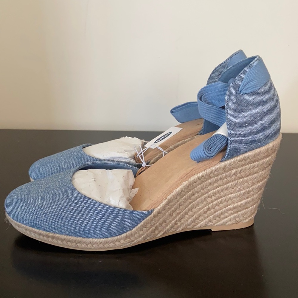 Old Navy Lace-Up Espadrille Wedges